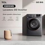 Lavasecarropas TCL Carga Frontal Inverter 10 Kg C2210 Gris