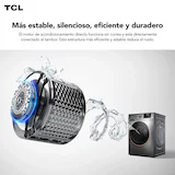 Lavasecarropas TCL Carga Frontal Inverter 10 Kg C2210 Gris